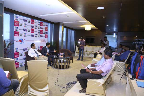 Hotel Crowne Plaza facilities: Press Meet organised at the coffee shop